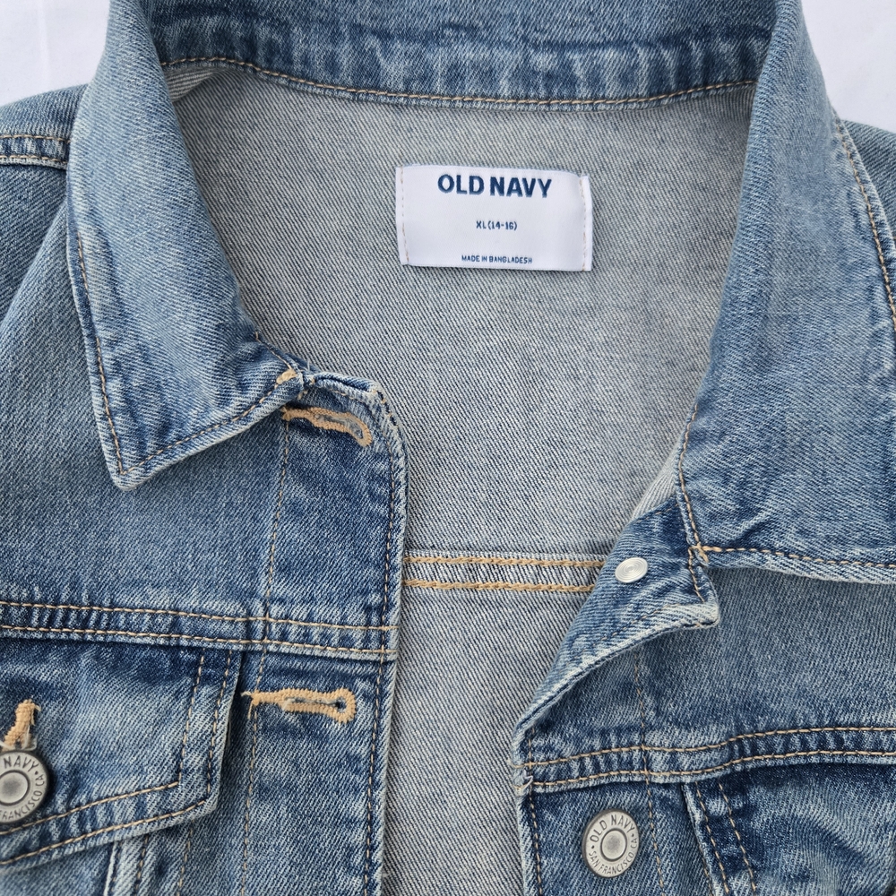 Old Navy Girls Light Blue Denim Jacket - Picture 2 of 2